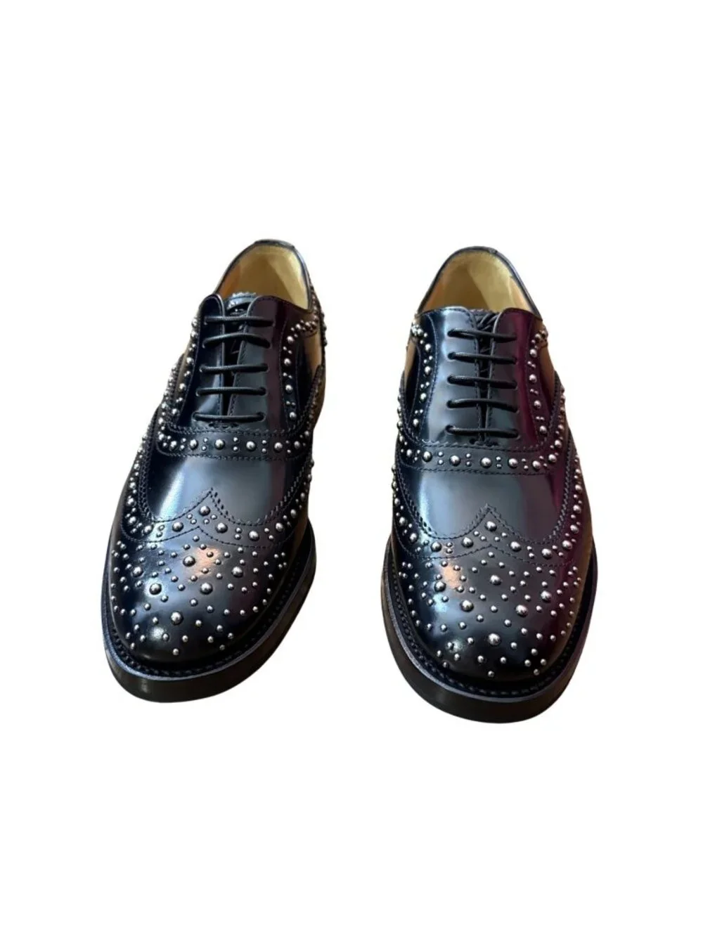 Church's Burwood Met. Polished Binder Oxford Brogue Studs NWOB $1450 Sz 36